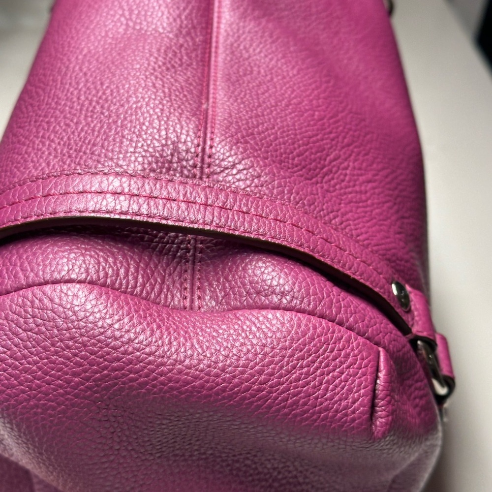 Coach Alexandra Purple Convertible Leather Shoulder Bag + COA - Picture 9 of 13